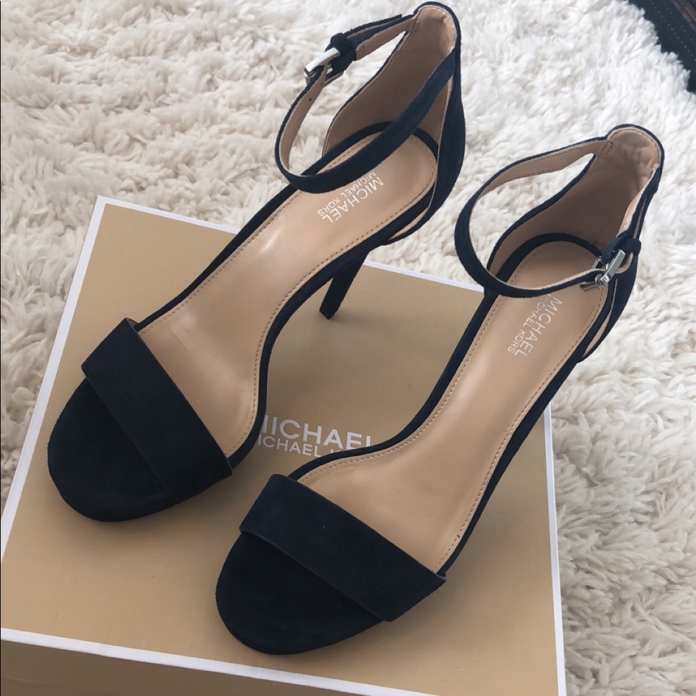 Micheal Kors Blue Suede Heels